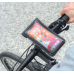 A Premium Quality Waterproof Smartphone Holder mounted on Handlebars - Made by Klickfix from Germany